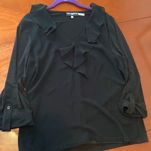 Karl Lagerfeld knit blouse; new without tags (extra button still attached)